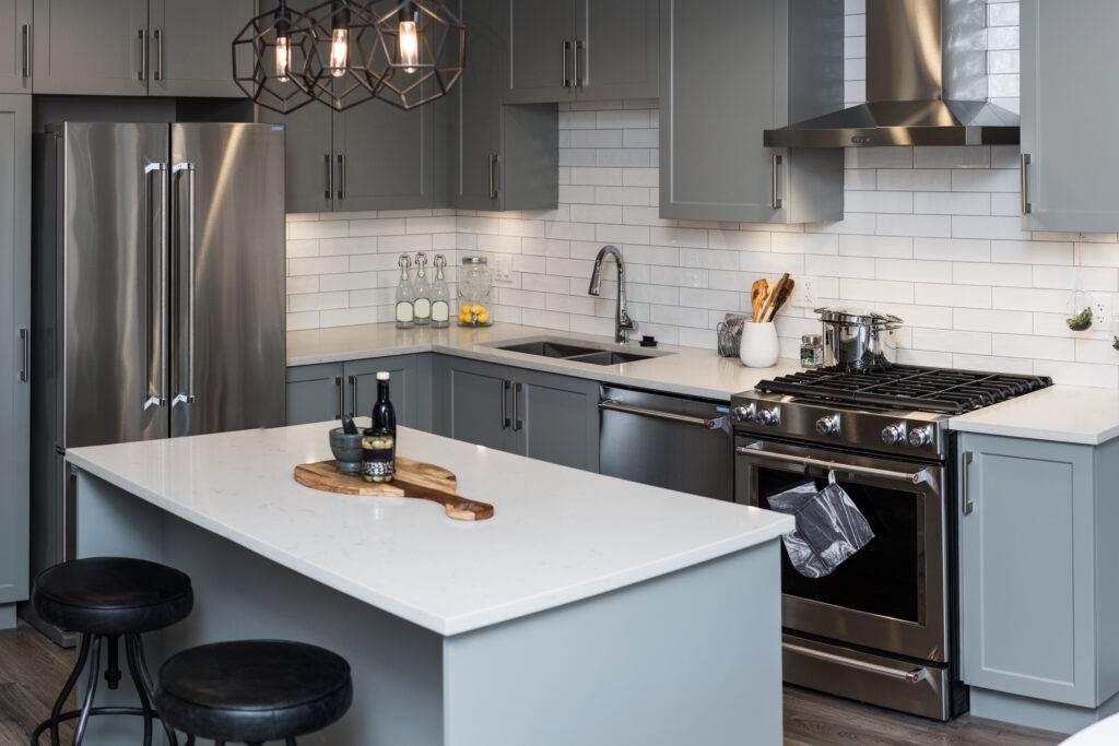 Scenic shot of a house kitchen interior design